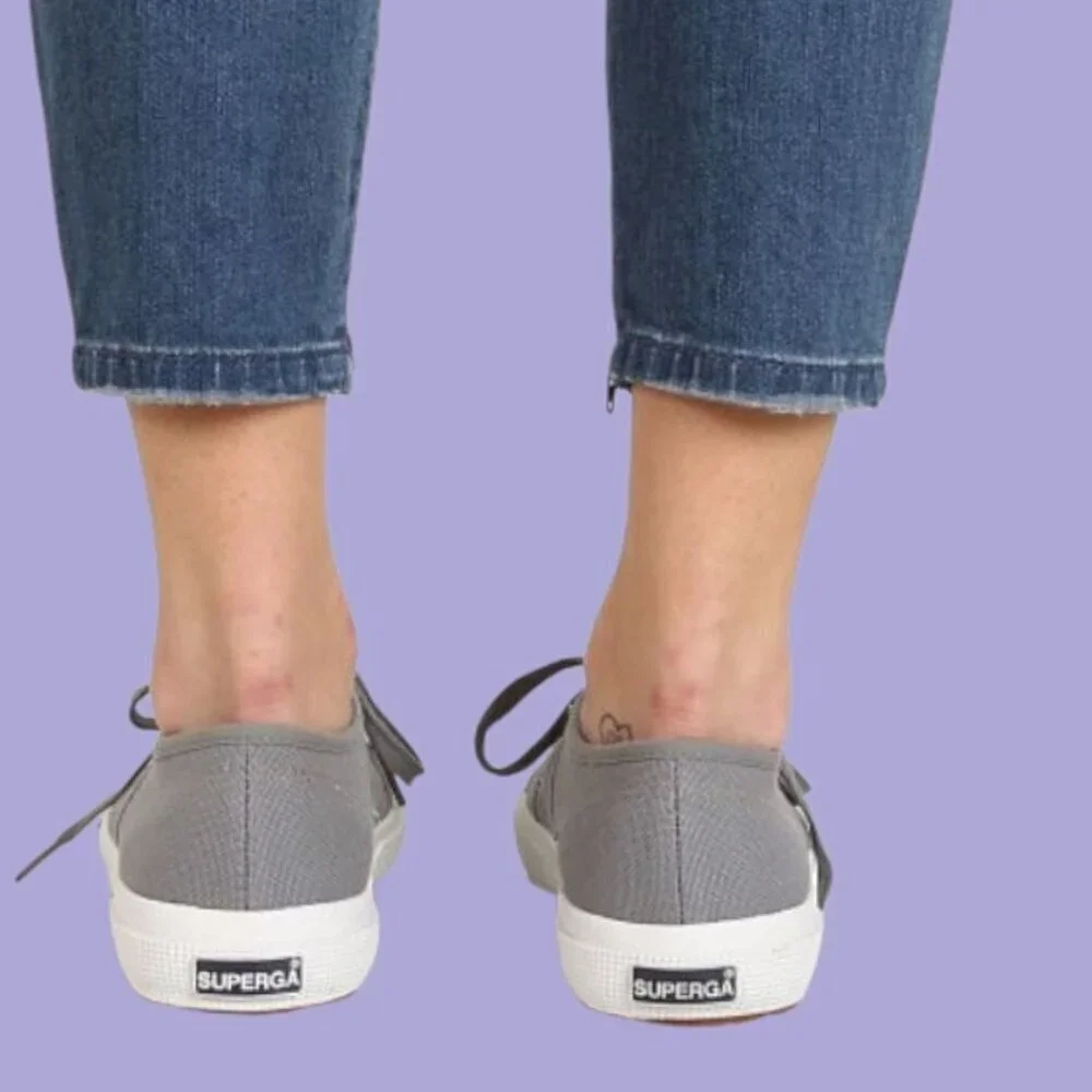 Superga 2750 Cotu Classic Grey Sage Canvas Lace-Up Sneakers Size 9.5